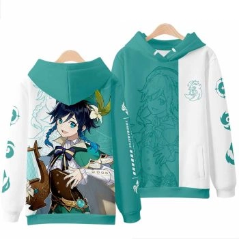 Versatile Genshin Impact Anime Game Venti Chocolate Hoodie