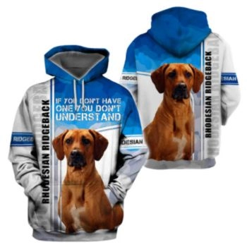 Street Style Blue White Dog Pattern Animals Hoodie