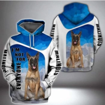 Pretty And Vintage  Blue White Dog Pattern Animals Hoodie