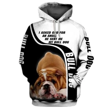 Popular And Vintage Black White Dog Pattern Animals Hoodie