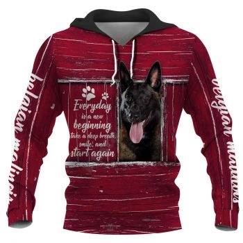 Gorgeous Red Dog Pattern Animals Hoodie