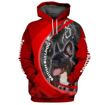 Fashion And Gorgeous Red Dog Pattern Animals Hoodie