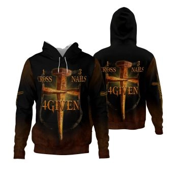  Fashion And Gorgeous Brown Crosses Pattern Jesus Hoodie