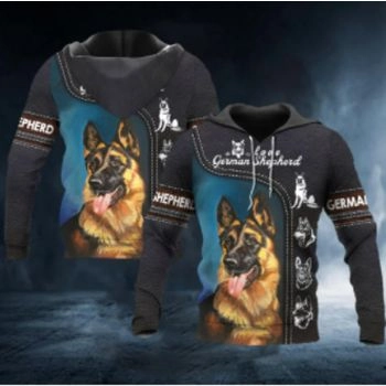 Cute Black Dog Pattern Animals Hoodie