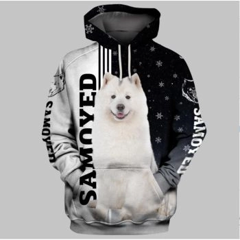 Popular And Vintage Black White Dog Pattern Animals Hoodie