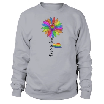 Love Is Love Pride LGBT Sunflower Sweatshirt