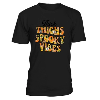 Thick Thighs Spooky Vibes Funny Halloween