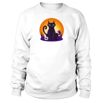 Halloween Witch Magic Cat Sweatshirt