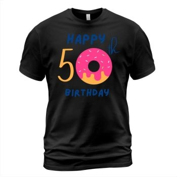 Happy Fiftieth 50th Birthday cute donut