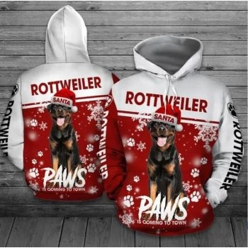 Popular Red White Dog Pattern Animals Hoodie