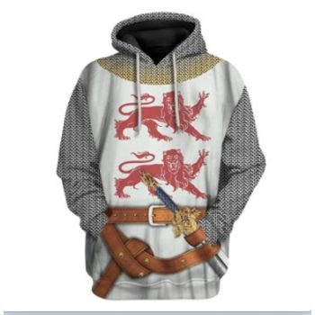  Loose And Gorgeous White Dog Pattern Animals Hoodie