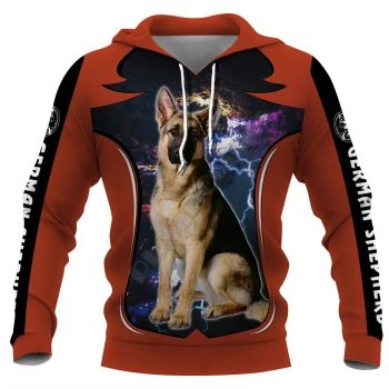 Elegance Brown Dog Pattern Animals Hoodie