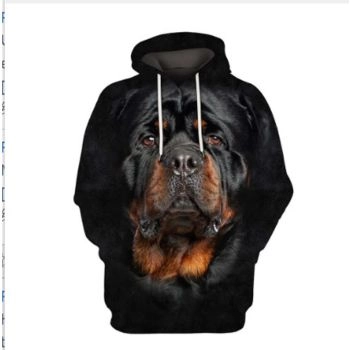 Cute Black Dog Pattern Animals Hoodie