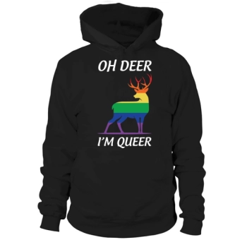 Oh Deer I Am Queer LGBT Hoodies