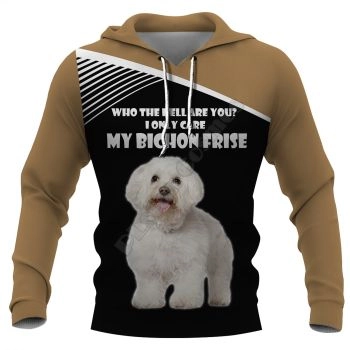 Cute And Loose Black Brown Dog Pattern Animals Hoodie