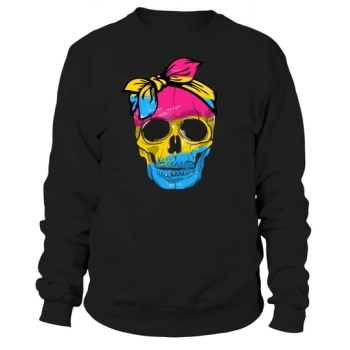 Pansexual Lgbtq Skull Gay Pride Sweatshirt