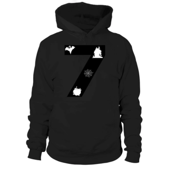 Halloween Alphabet Numbers Clipart 7 Hoodies