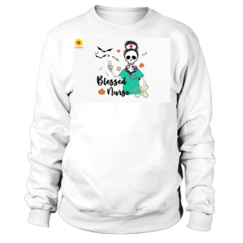 Halloween Nurse Blessed Nurse Sublimation Sweatshirt