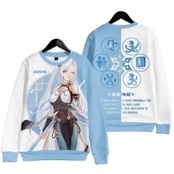 Chic Genshin Impact Anime Game Shenhe Sweatershirt