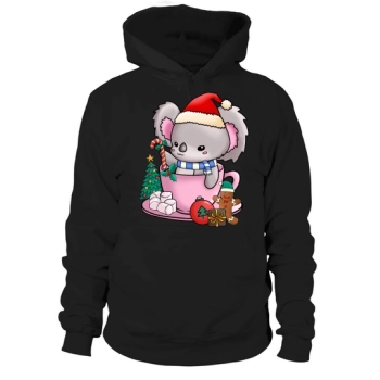 Christmas Hot Drinks Cute Koala Hoodies