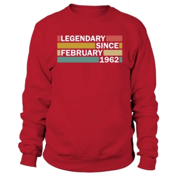 60th Birthday February Vintage 1962 Gift Idea Sweatshirt