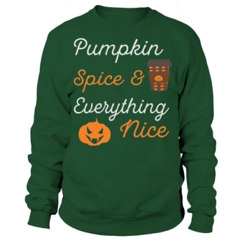 Pumpkin Spice And Everything Nice Basic Witch Halloween Sweatshirt