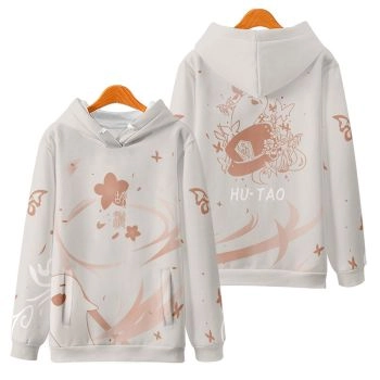 Generous Genshin Impact Hutao Anime Grey Hoodie