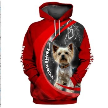 Popular Red Dog Pattern Animals Hoodie