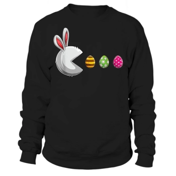 Happy Easter Day Bunny Egg Funny Boys Girls Kids Easter Sweatshirt