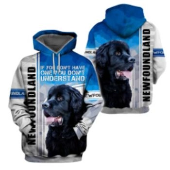 Fashion Blue White Dog Pattern Animals Hoodie