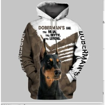 Fashion And Gorgeous Brown White Dog Pattern Animals Hoodie