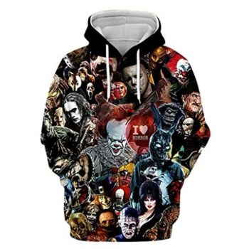 Fashion And Gorgeous Colorful Headshot Pattern Halloween Hoodie