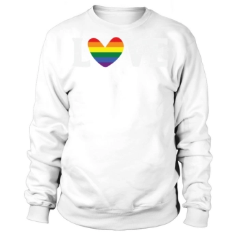 Love LGBTQ Pansexual Heart Flag Sweatshirt