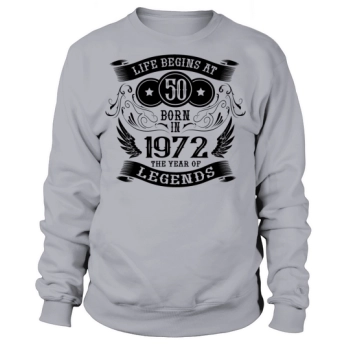 50th Birthday Gifts Vintage 1972 Birthday Sweatshirt