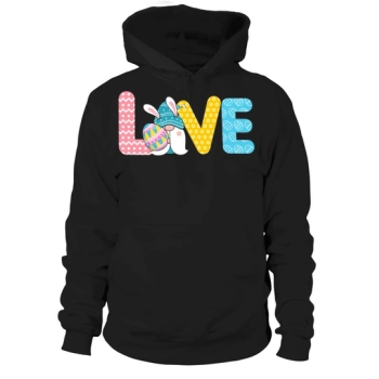 LOVE Easter Funny Gnomes Cute Easter Egg Happy Easter Day Long Sleeve Hoodies
