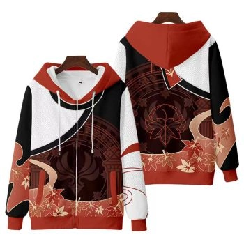 Charming Genshin Impact Kaedehara Kazuha Zip-Up Hoodie