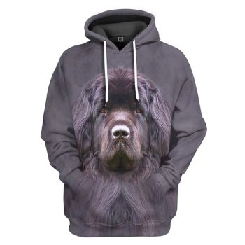 Fashion And Gorgeous Grey Dog Pattern Animals Hoodie