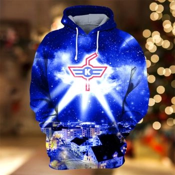 Fashion Blue Dog Pattern Animals Hoodie