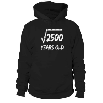 Square Root of 2500 50th Birthday 50 Years Old - Mens Premium Hoodies