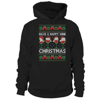 Have a happy wine Christmas Hoodies