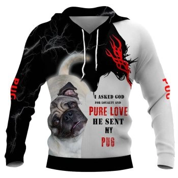 Classical And Elegance Black White Dog Pattern Animals Hoodie