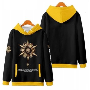 Durable Black Genshin Impact Arataki Itto Amine Hoodie