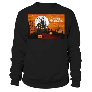 Halloween Haunted House Vector Sweatshirt