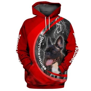 Vintage  Red Dog Pattern Animals Hoodie