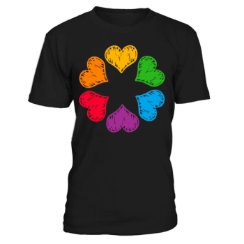 Rainbow Circle Of Hearts Pride
