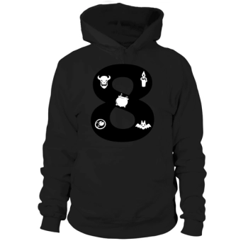 Halloween Alphabets Numbers Clipart 8 Hoodies