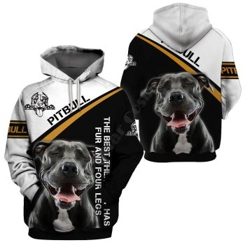 Precious And Gorgeous Black White Dog Pattern Animals Hoodie