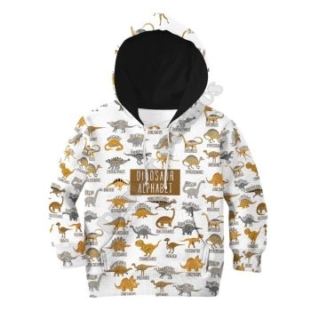 Precious And Cute White Dinosaurs Pattern Animals Hoodie