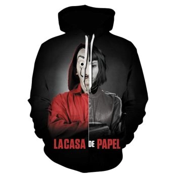 La Casa De Papel Hoodies &#8211; 3D Printed Sweatshirts