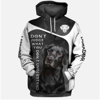 Classical And Elegance Black White Dog Pattern Animals Hoodie